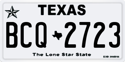 TX license plate BCQ2723