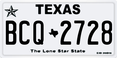 TX license plate BCQ2728