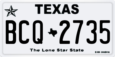 TX license plate BCQ2735