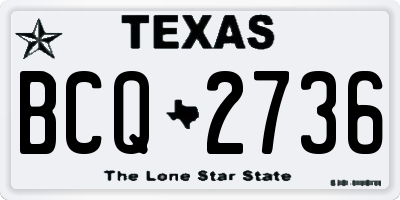 TX license plate BCQ2736