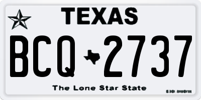 TX license plate BCQ2737