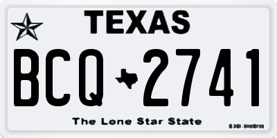 TX license plate BCQ2741
