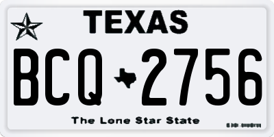 TX license plate BCQ2756