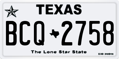 TX license plate BCQ2758