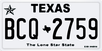TX license plate BCQ2759