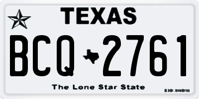 TX license plate BCQ2761