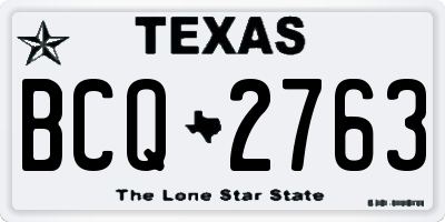 TX license plate BCQ2763