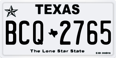 TX license plate BCQ2765