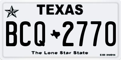 TX license plate BCQ2770