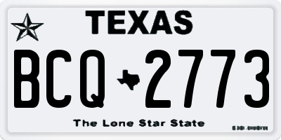 TX license plate BCQ2773