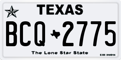TX license plate BCQ2775