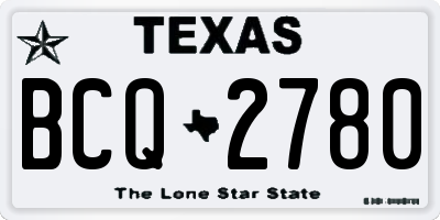 TX license plate BCQ2780