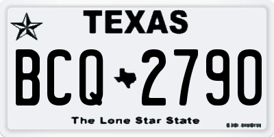 TX license plate BCQ2790
