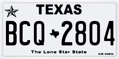 TX license plate BCQ2804