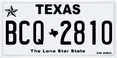 TX license plate BCQ2810