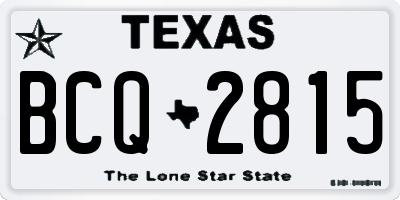 TX license plate BCQ2815