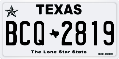TX license plate BCQ2819