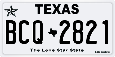 TX license plate BCQ2821