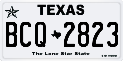 TX license plate BCQ2823