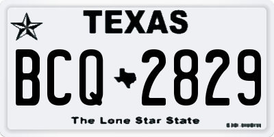 TX license plate BCQ2829