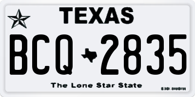 TX license plate BCQ2835