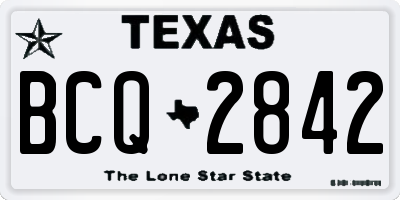 TX license plate BCQ2842
