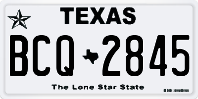 TX license plate BCQ2845