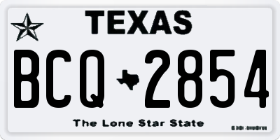 TX license plate BCQ2854