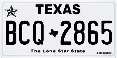 TX license plate BCQ2865