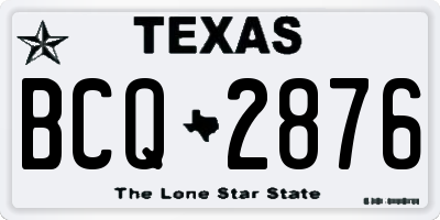 TX license plate BCQ2876