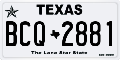 TX license plate BCQ2881