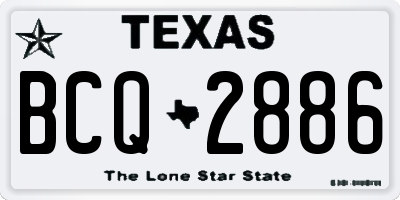 TX license plate BCQ2886