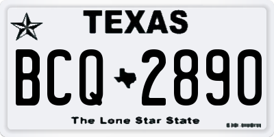 TX license plate BCQ2890