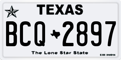 TX license plate BCQ2897