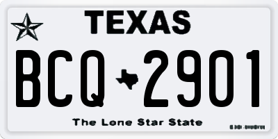 TX license plate BCQ2901