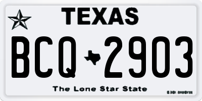TX license plate BCQ2903