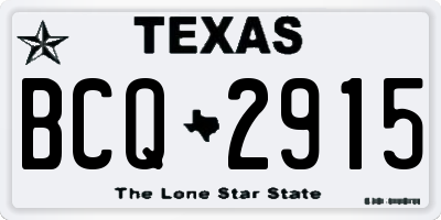 TX license plate BCQ2915