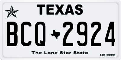TX license plate BCQ2924