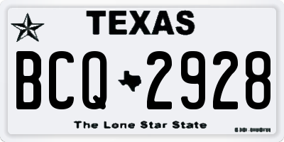 TX license plate BCQ2928