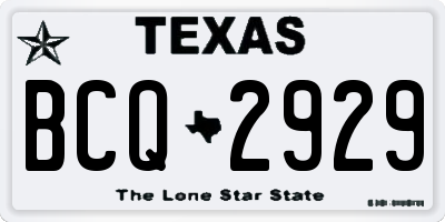 TX license plate BCQ2929