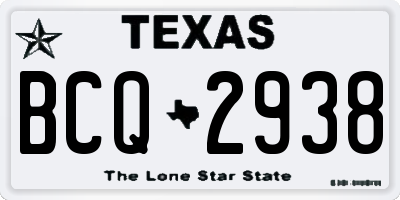 TX license plate BCQ2938
