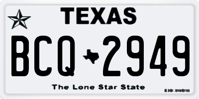 TX license plate BCQ2949