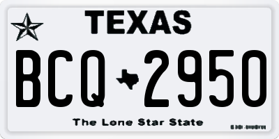 TX license plate BCQ2950