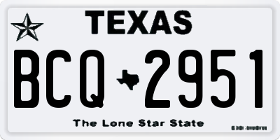 TX license plate BCQ2951