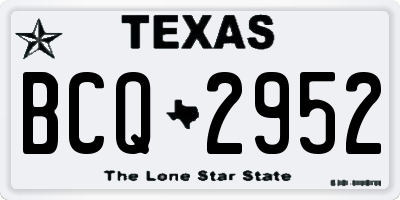 TX license plate BCQ2952
