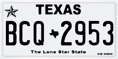 TX license plate BCQ2953