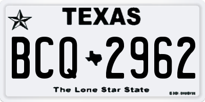 TX license plate BCQ2962