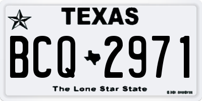 TX license plate BCQ2971
