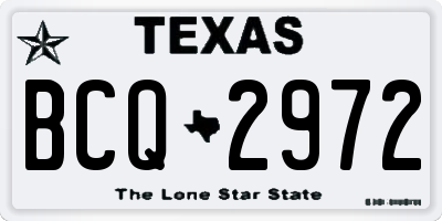 TX license plate BCQ2972