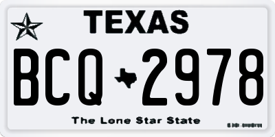 TX license plate BCQ2978